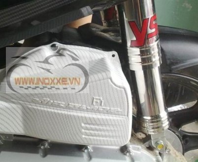 Inox xe máy-Ốp pô e sơn carbon