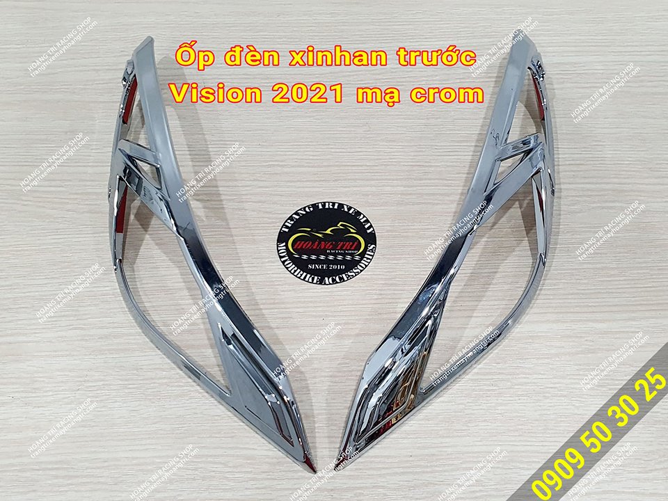 Vision 2021 front turn signal lamp cover with chrome