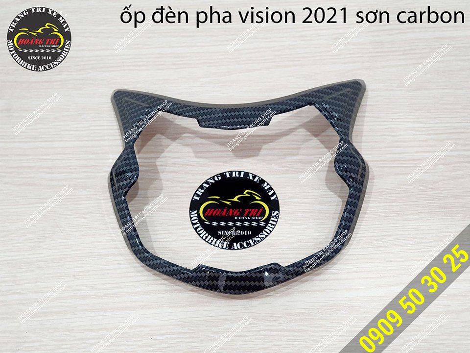 Vision 2021 headlight covers with carbon paint