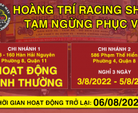 Thông báo tạm dừng phục vụ tại Hoàng Trí Racing Shop