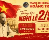 Thông báo lịch nghỉ lễ Quốc khánh 2/9/2026 tại Hoàng Trí Shop