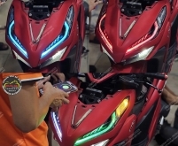 Combo đèn LED và đồng hồ điện tử cho xe Vario 2018