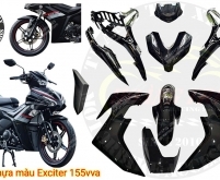 Dàn áo Exciter 155 màu đen bóng chính hãng