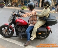 Thùng sau tựa lưng lắp cho xe Harley Davidson
