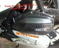 Trang trí xe Click Thái - Ốp pô e sơn carbon