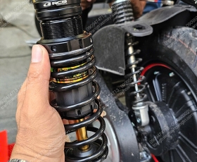 Phuộc Racing Boy cho xe máy điện EVO 200 Series S lò xo đen ti vàng