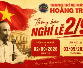 Thông báo lịch nghỉ lễ Quốc khánh 2/9/2026 tại Hoàng Trí Shop