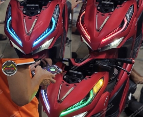 Combo đèn LED và đồng hồ điện tử cho xe Vario 2018