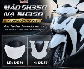 Mão (Ốp đầu) và mặt nạ Motorart kiểu SH 350 lắp SH 2026