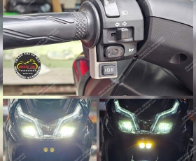 Lắp đèn trợ sáng cho xe Yamaha Lexi 155