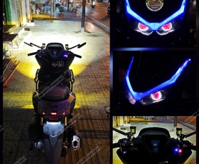 Độ đèn bi cầu cho xe PCX 160