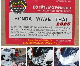 Mạch tắt mở đèn Wave Thái 125i 2025 tích hợp công tắc passing nhấn giữ 3 giây