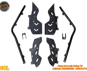 Chống đổ kèm tấm lót chân nhôm CNC Yamaha NMAX 155