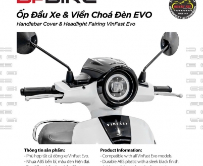 Combo ốp đầu và viền đèn pha xe máy điện Vinfast EVO