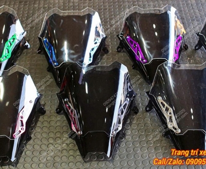 Kính chắn gió Tanu pát nhôm CNC PCX 160 2025 nhập Thái Lan