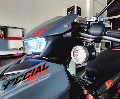 Lắp đèn trợ sáng cho xe Exciter