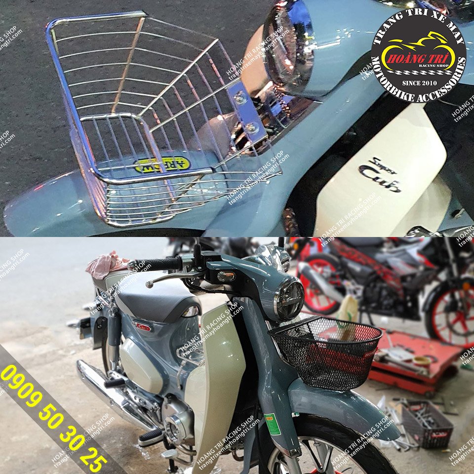 Super Cub 125 chế rổ trước mặt nạ có 2 sự lựa chọn