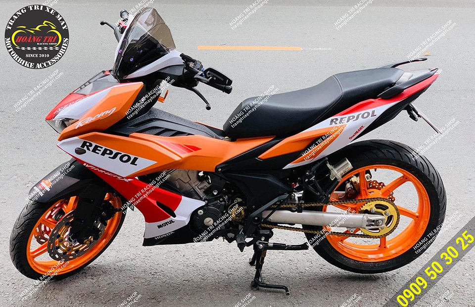 Toàn cảnh chiếc Winner X Repsol lên chắn gió Racing Star