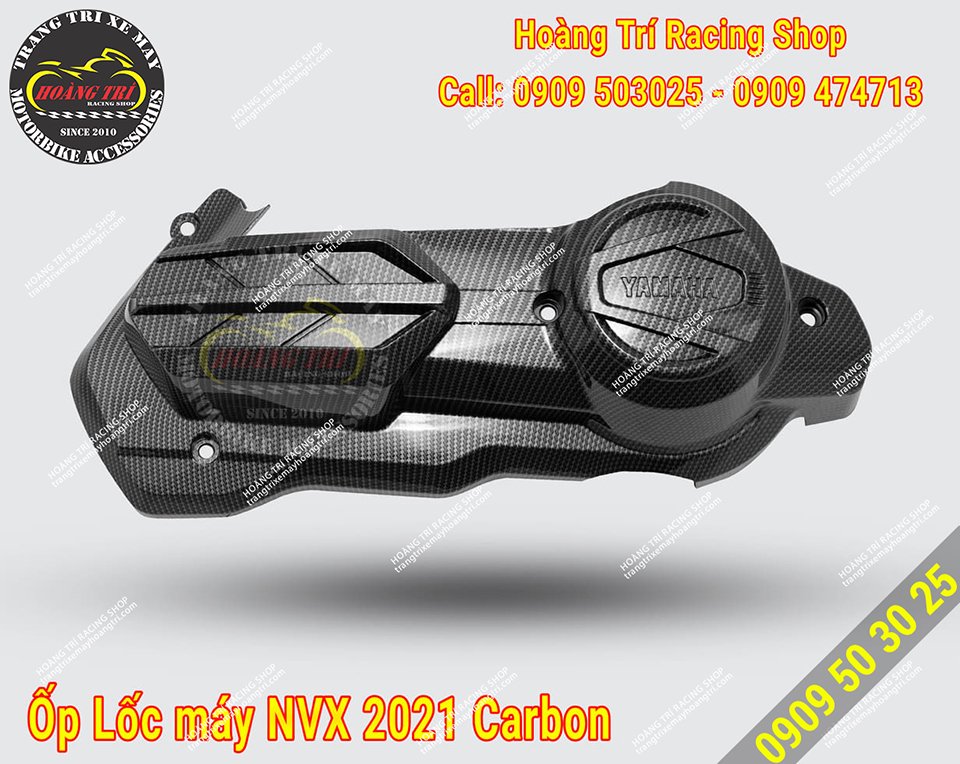 Cận cảnh ốp lốc máy NVX 2021 sơn carbon