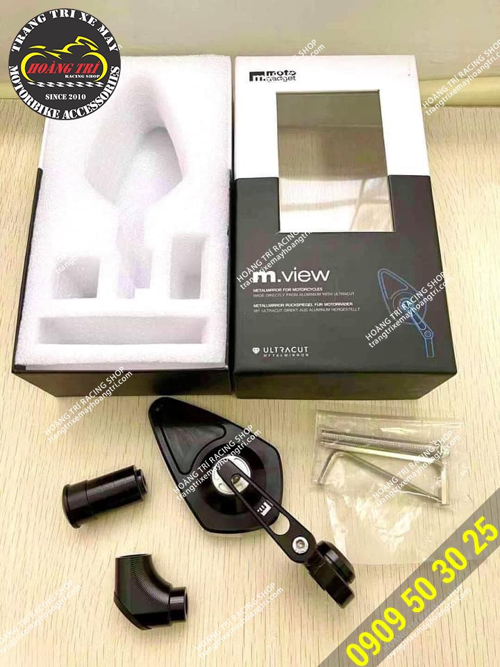 Complete set of Motogadget X-MVR1 rearview mirrors