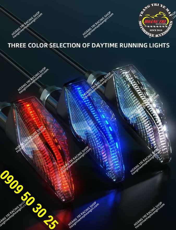 Spirit beast turn signals with 3 demi colors: red, blue and white