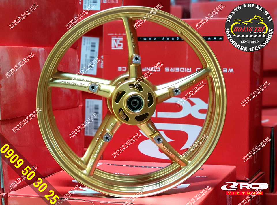 Image of front wheels - Racing Boy wheels with 5 wheels 811 (gold color)
