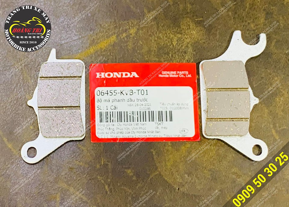 Replace damaged or worn brake pads of the vehicle