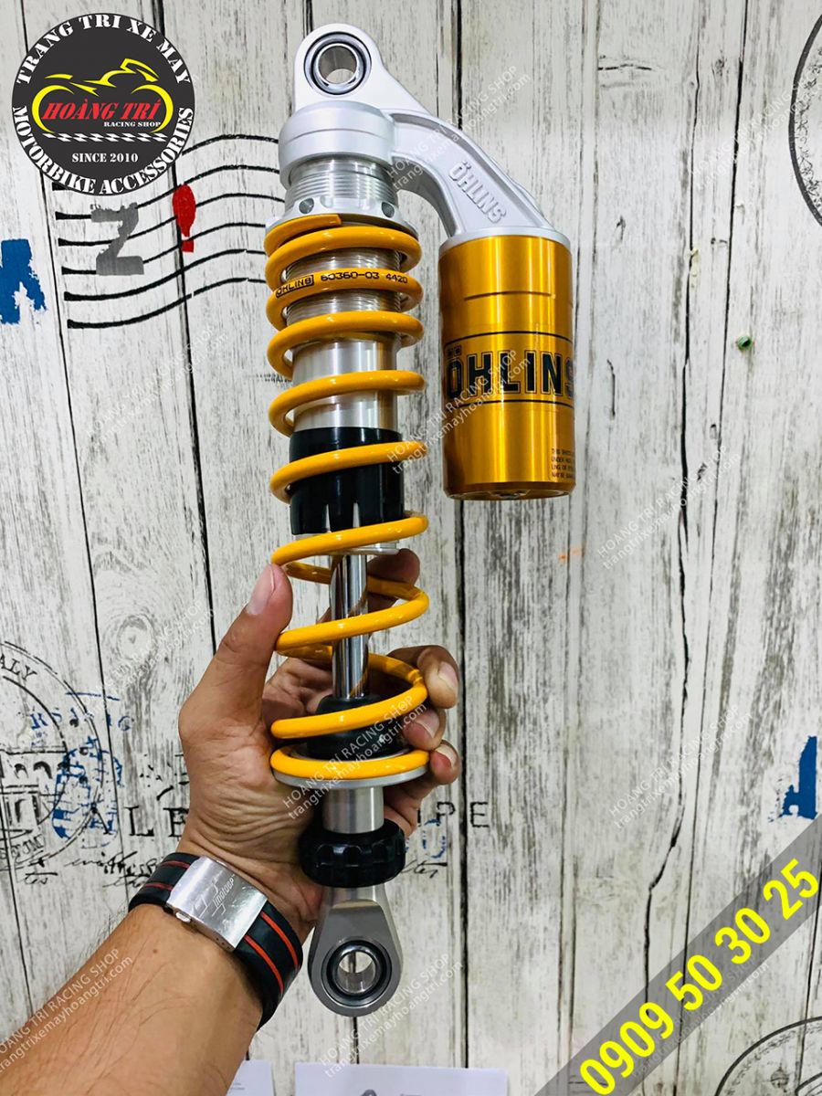 On hand Ohlins fork ready to be installed for Medley