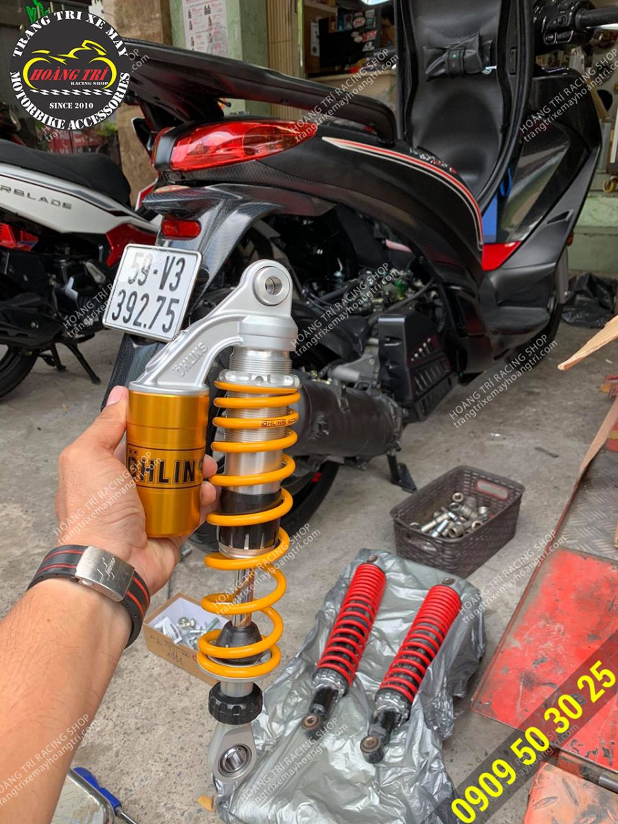 The pet driver has been prepared with a zin fork to replace it with a genuine Ohlins fork