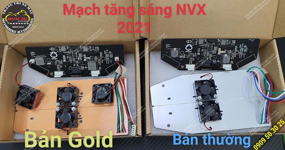 Mạch tăng sáng NVX bản Gold và bản tiêu chuẩn