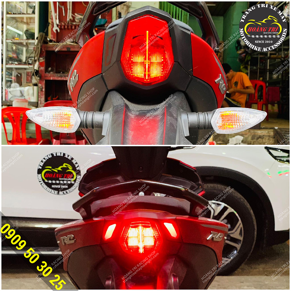 Before and after integrating Exciter 155 . rear turn signals