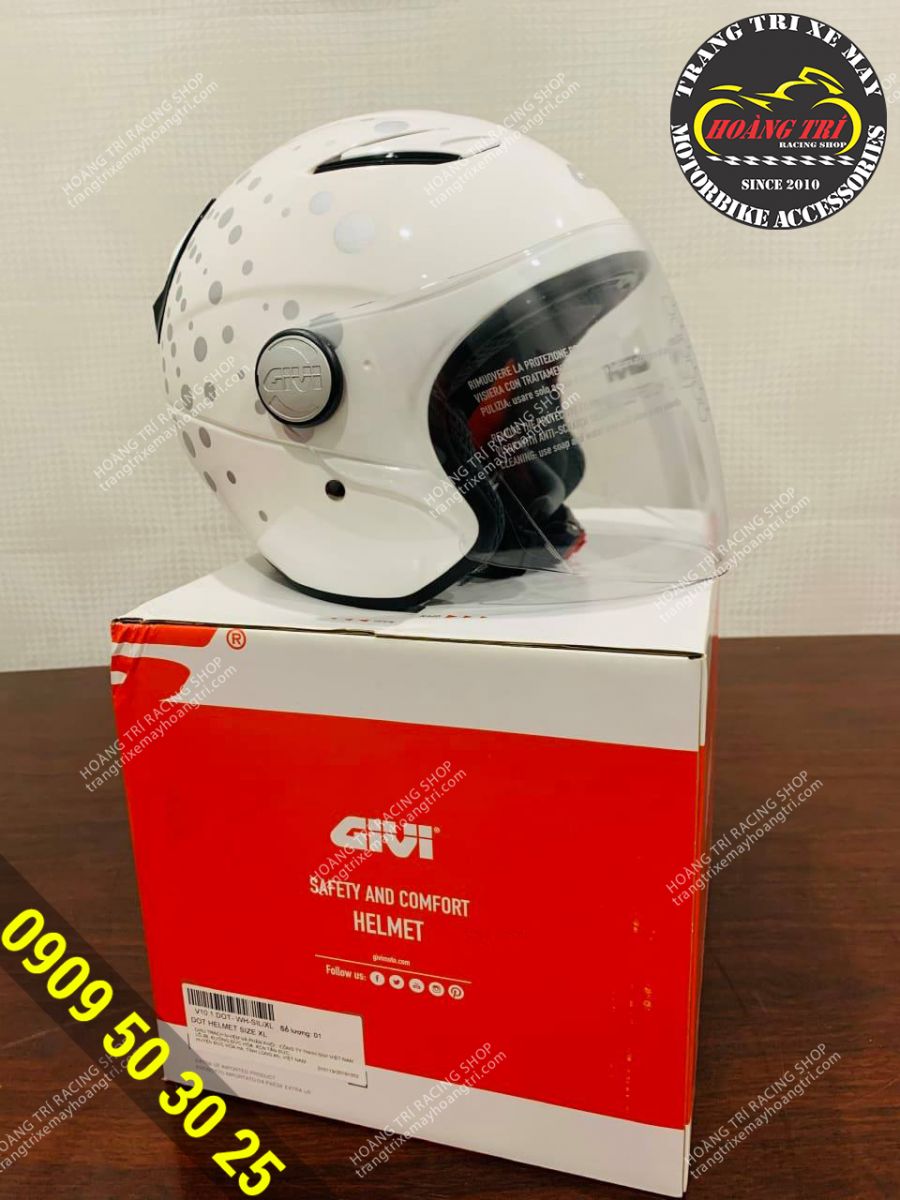 Pictured is a genuine Givi 3/4 helmet Dot White