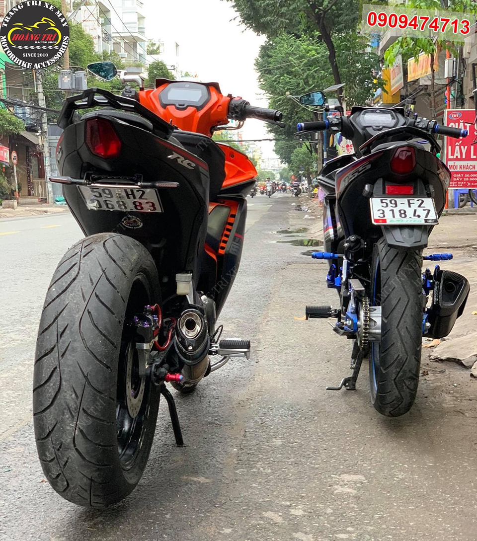 Xế cưng sau kho trang bị pát biển số Moto Speed có phần gầm cao