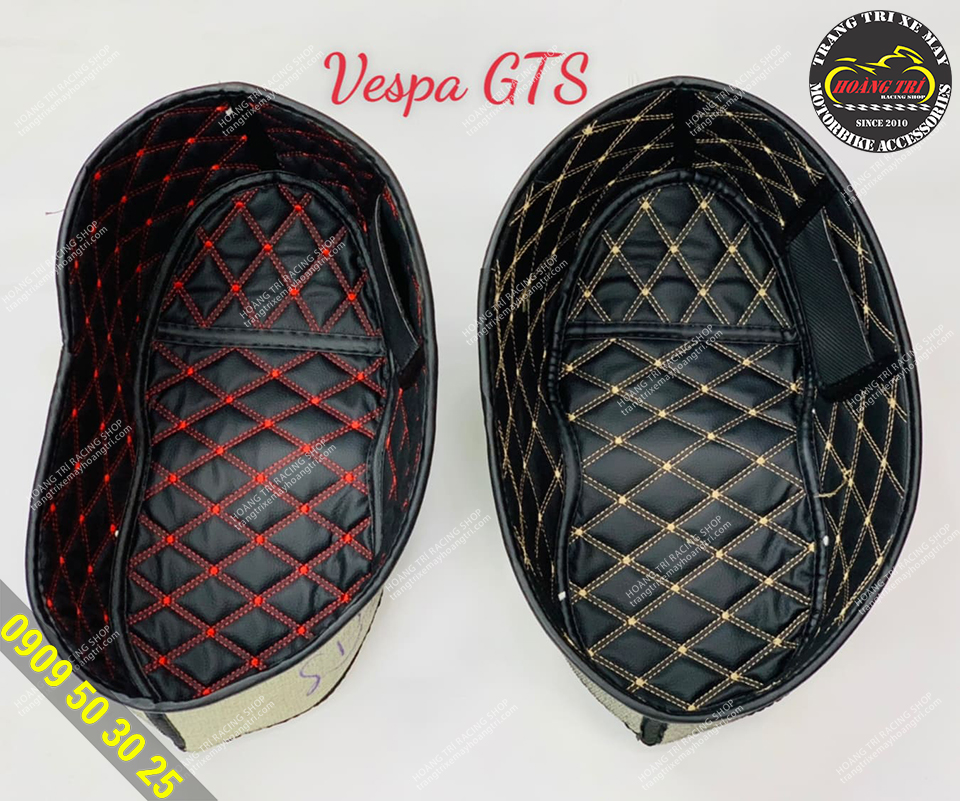 High-quality leather trunk lining for Vespa GTS has 2 colors for you to choose from