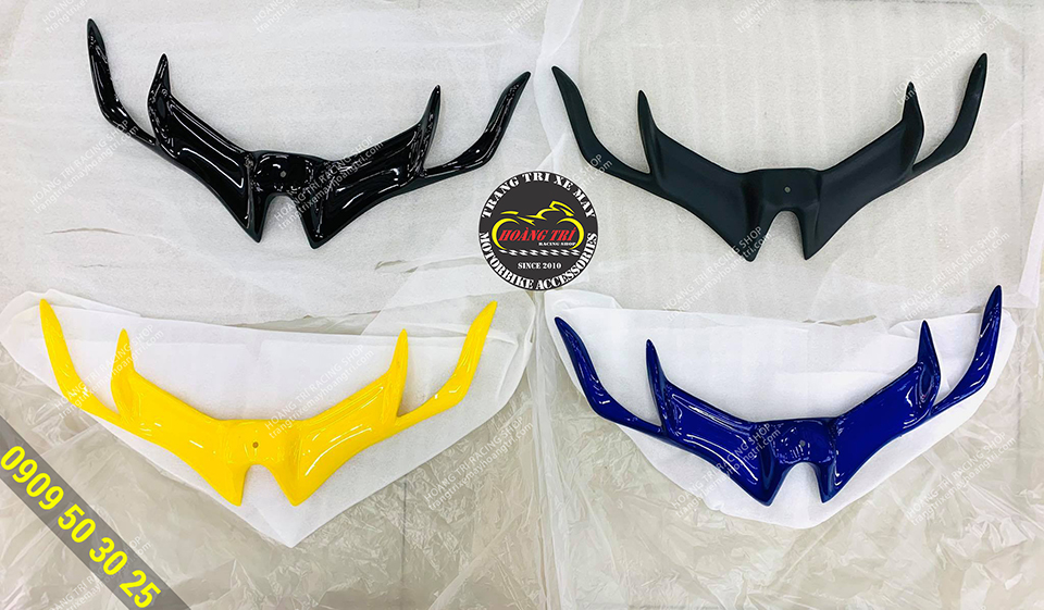 There are 5 colors for you to choose: red, yellow, blue, glossy black, matte black