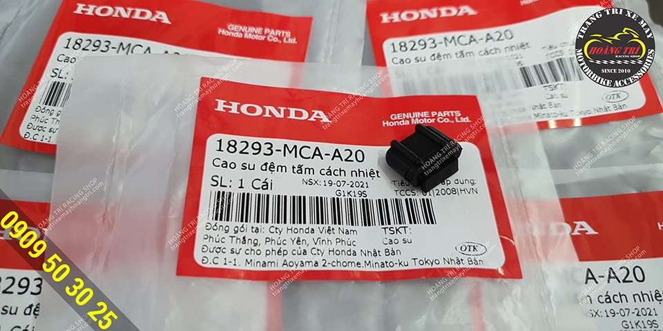 Sản phẩm chính hãng Honda với mã Model được in nổi bật