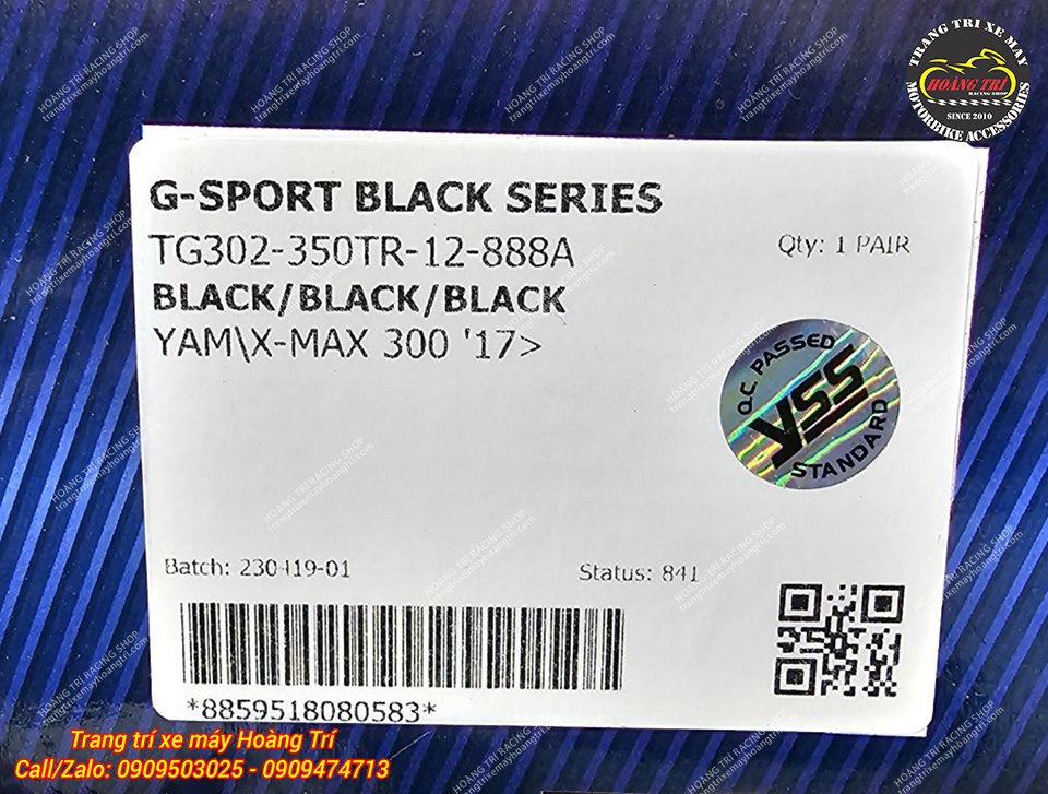 Cận cảnh tem phuộc sau YSS G-Sport cho xe Yamaha X-Max 300