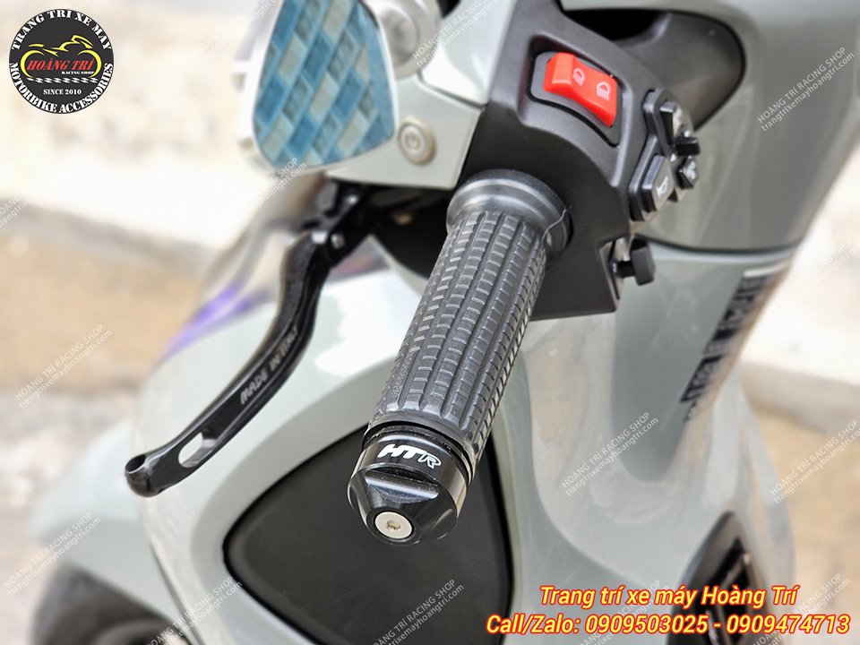 Bao tay Motogadget chính hãng kết hợp cùng gù tay lái nhôm CNC