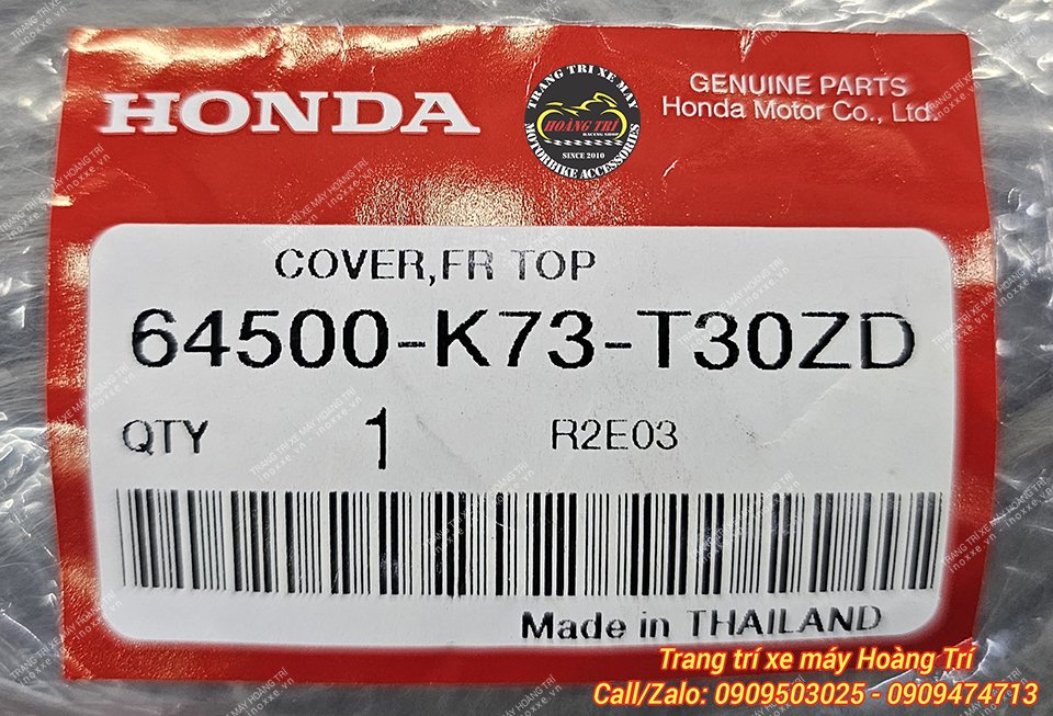 Tem sản phẩm chính hãng Honda với mặt nạ cần được thay mới