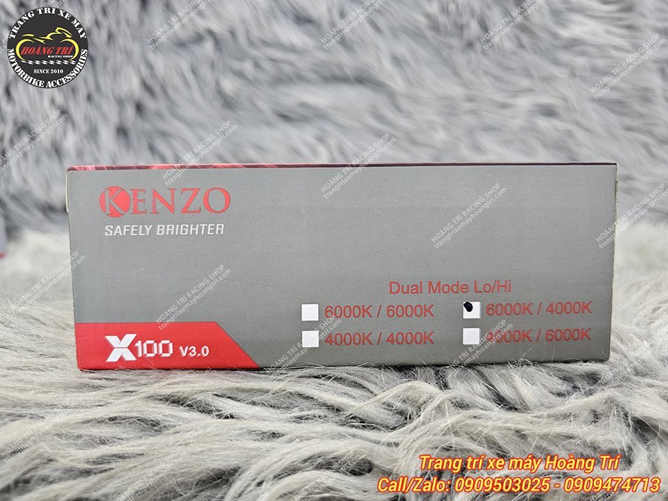Có 4 tùy chọn cho bạn lựa chọn khi trang bị đèn Kenzo X100 V3