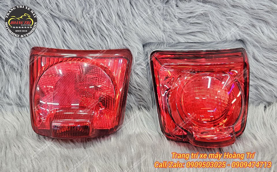 Cụm đèn zin của xe Vespa GTS (trái) - Cụm đèn hậu LED Triom Vespa GTS (phải)
