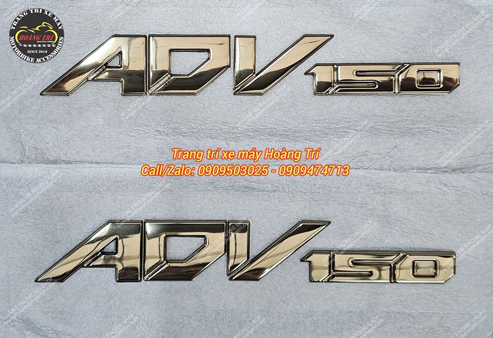 Cận cảnh tem chữ nổi ADV 150 chính hãng Honda Thái Lan màu vàng