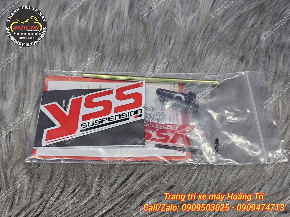 Bên trong hộp có đầy đủ phụ kiện để tháo lắp phuộc sau YSS Z-Sport