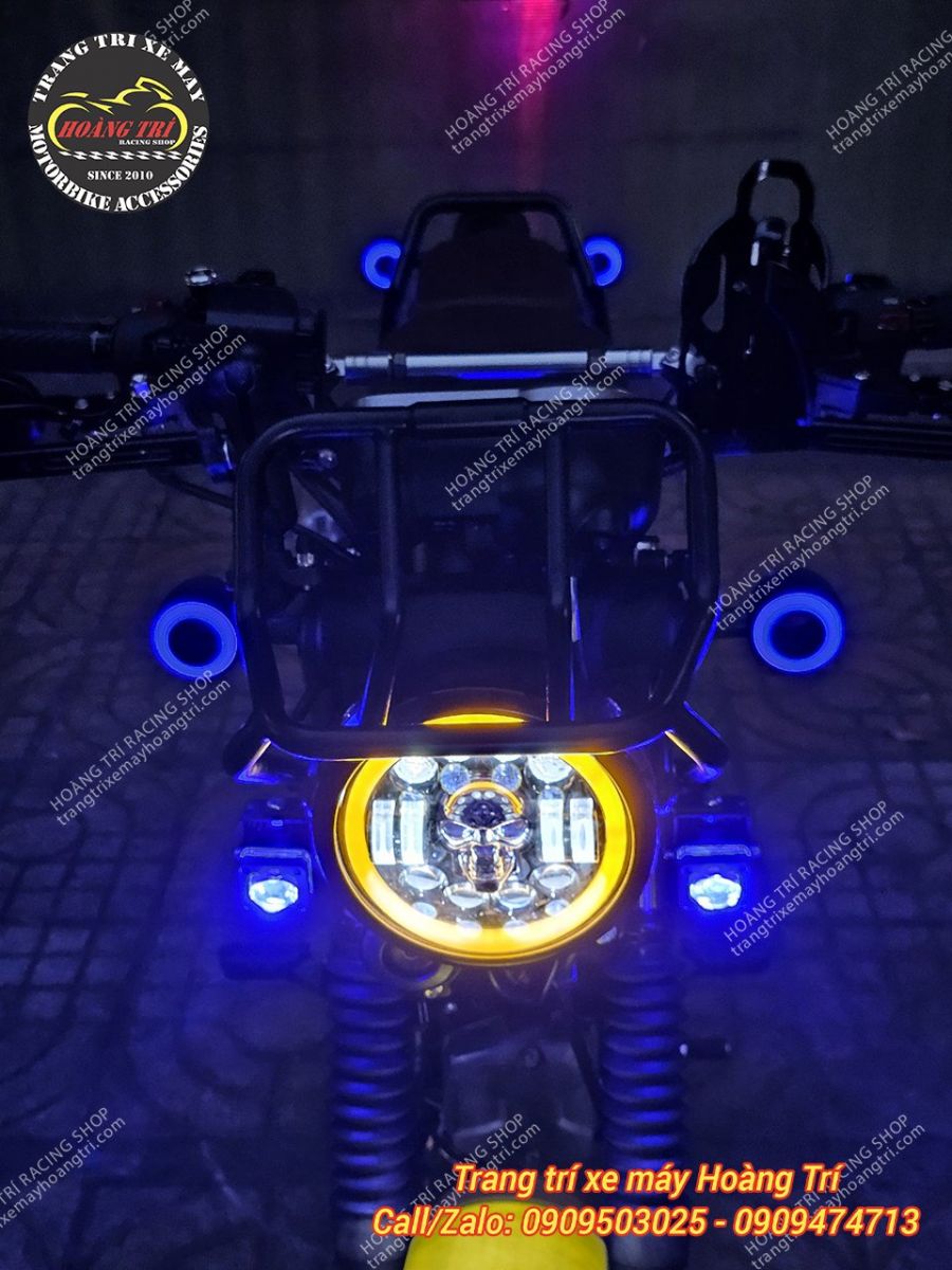 Hình ảnh cụm đèn pha LED mẫu V8+ trang bị trên xe PG-1
