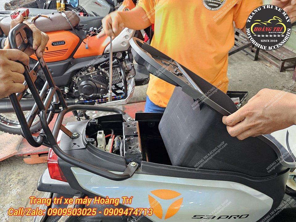 Baga sau xe máy điện Yadea S3 PRO lắp đặt chuẩn zin cho xe