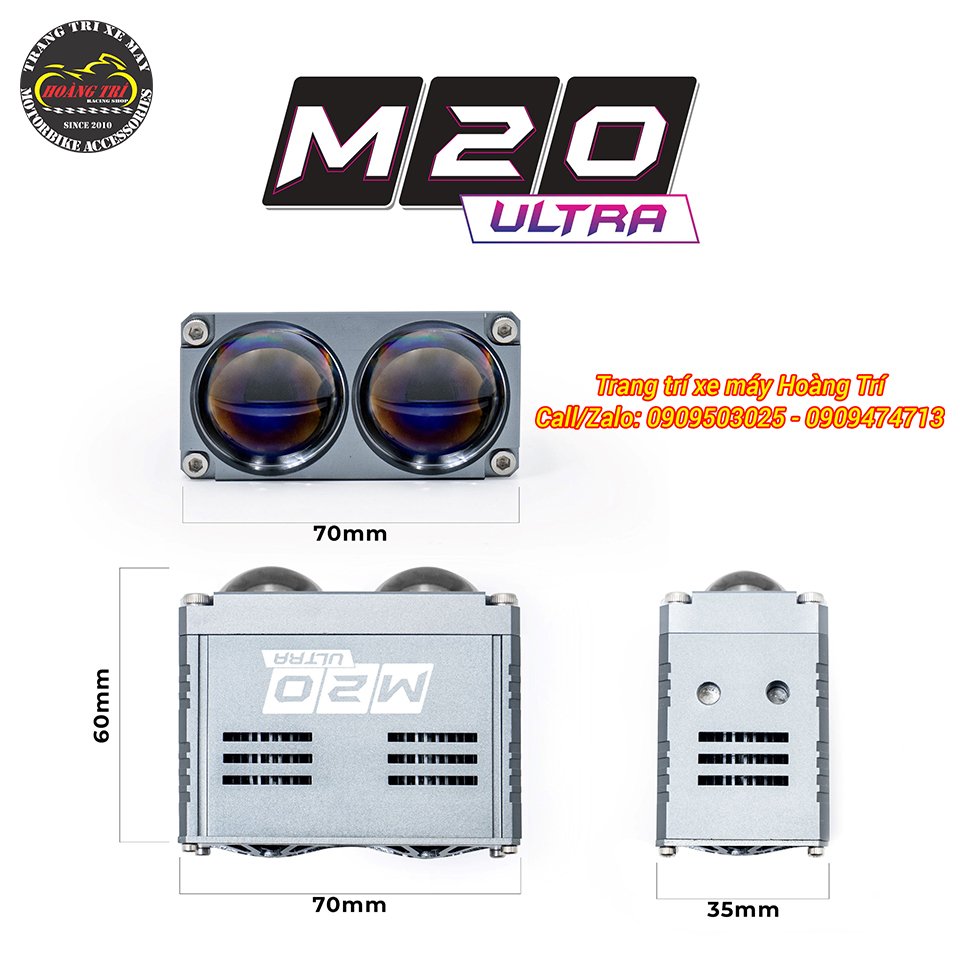 Thông số kích thước của sản phẩm đèn trợ sáng M20 Ultra