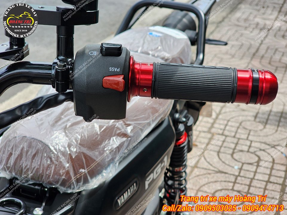 Thêm chiếc PG-1 nâng cấp gù tay lái Biker chính hãng màu đỏ