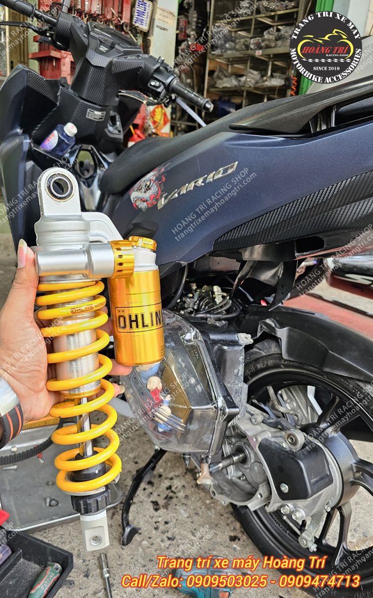 Trên tay phuộc Ohlins chính hãng cùng HPA Factory được trang bị cùng nhau