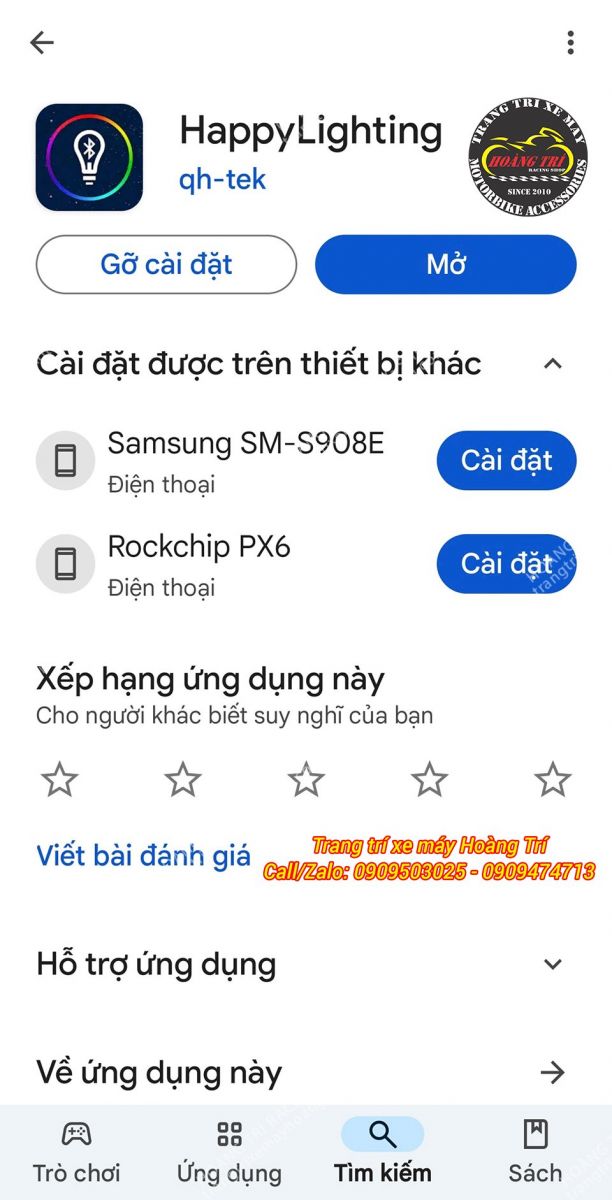 Sử dụng app Happy Lighting để điều khiển màu sắc