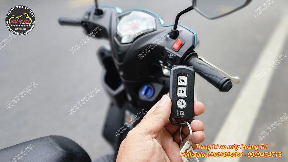 Trên tay remote 3 nút chính hãng Honda cho xe Yamaha Mio Gear 125